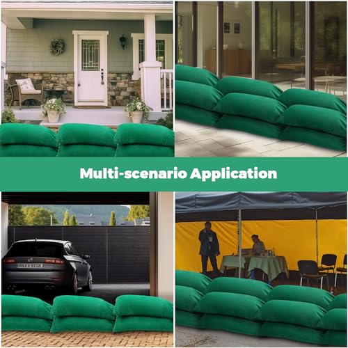 6 Pack Flood Water Barrier Sand Bags,Thickened Long Canvas Flood Protection Sandbags,Winter Bags for Swimming Pool Covers,Reusable Quick Flood Barrier for Home Flood Control