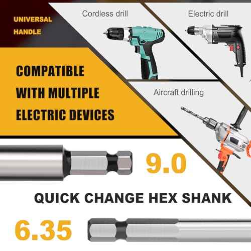 9/16" Forstner Drill Bit with 1/4" Quick Change Hex Shank,Tungsten Carbide Tipped - for Hard Wood,Soft Wood Woodworking Hinge Cutter Tool Kits for Veneered Plywood Plastic