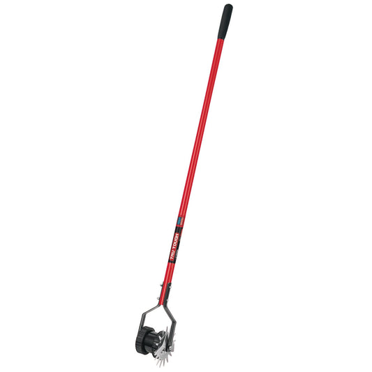 Truper 35195 Rotary Lawn Edger with Dual Wheel - Fiberglass Handle with Non Slip Grip, 48 Inch