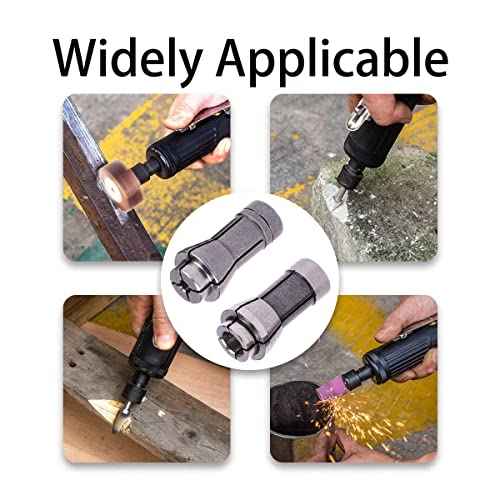 4 Pack Die Grinder Collet Grinding Machine Clamping Collet,2 Pack 3mm and 2 Pack 6mm Die Grinder Collet Grinding Machine Clamping Collet Adapter 1/4" and 1/8" Arbors Shanks