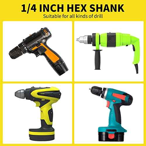 4 Pcs Wire Cup Brush Set for Drill, 1/4 Inch Hex Shank, 0.010 Inch Coarse Carbon Steel Attachments for Rust Removal