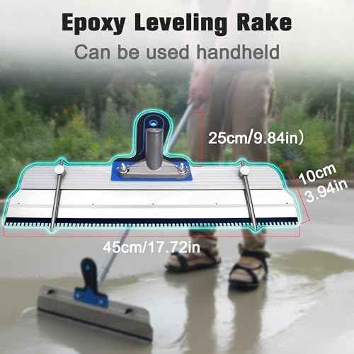 Self-Leveling Cement & Epoxy Floor Tool Kit ? Rake, 9¡± Spike Rollers, 4¡± Paint Roller, Spiked Shoes, Extension Pole, Gloves & Accessories