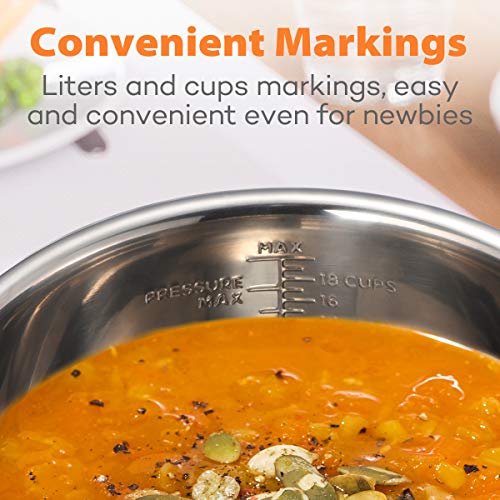 SiCheer 5 Qt Stainless Steel Inner Pot for Ninja Foodi 5 Qt Pressure Cooker
