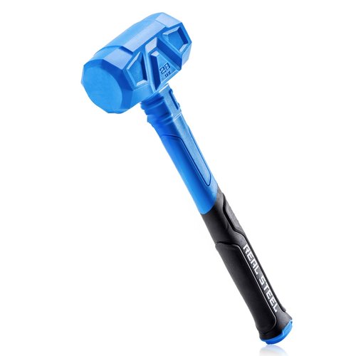 REAL STEEL Dead Blow Hammer 28 Oz Rubber Mallet Non-Marring and Sparking Resistant with Steel Shot-filled Head Ideal for DIY,Automotive,Furniture (0317)