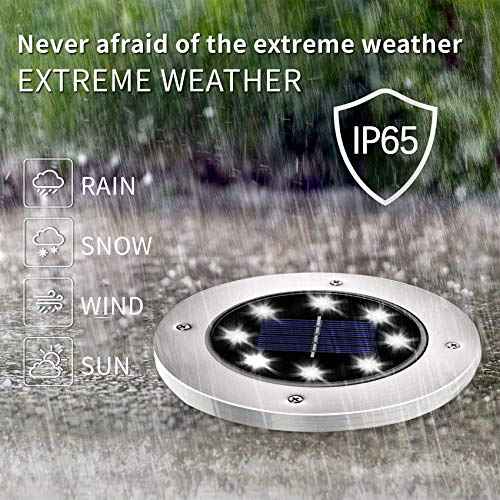 INCX Solar Lights for Outside,12 Pack Solar Lights Outdoor Waterproof, Solar Garden Lights Landscape Lighting for Patio Pathway Lawn Yard Deck Driveway Walkway, Cold White