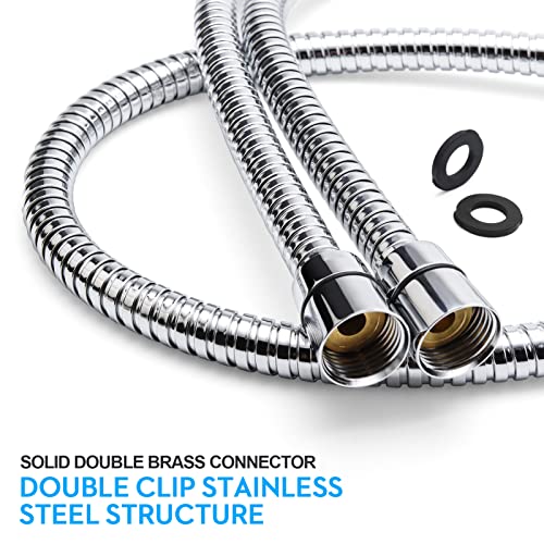 Blissland Chrome Shower Hose 79 Inches Extra Long Flexible Stainless Steel Handheld Hose