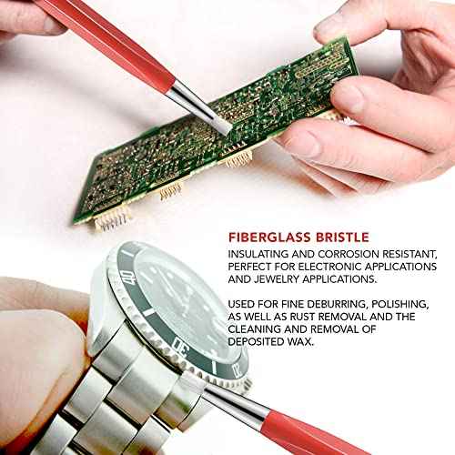 Pixiss Scratch Brush Refills, 24 Pack, Premium Fiberglass, Jewelry Making, Metal Polishing, and Finish Refills