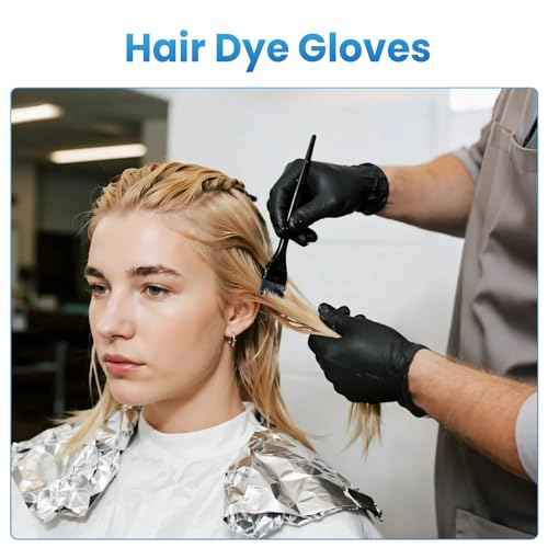 Borje Nitrile Gloves Large, 6 Mil 100 Count Disposable Gloves, Black, Latex & Powder-Free, Medical Exam, Food Safe, Cooking, Mechanic, Automotive