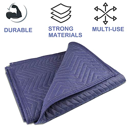 PONGHEI 2 Pack Moving Blankets 40x72 Heavy Duty Furniture Wraps for Shipping and Moving