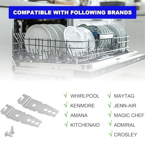 Dishwasher Under-Sink Mounting Bracket 8269145 – 2 Pack, Fits Whirlpool & More