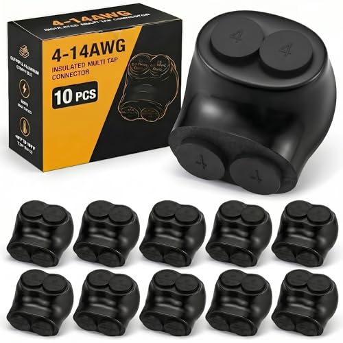 Saysurey 10 Pcs Insulated Multi Tap Connectors 4-14 AWG Wire Range