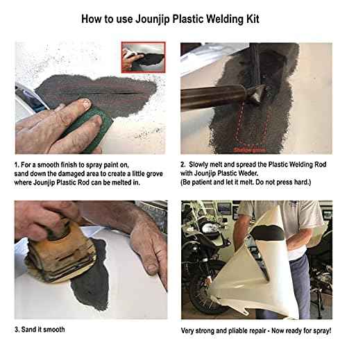 JOUNJIP Standard Plastic Welding Kit- UL Certified Welder 80W- Professional Grade Plastic Repair Kit for Automotive Car Bumper, Kayak, Tank Repair