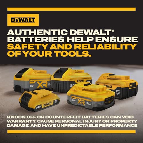 DEWALT 20V MAX Lithium-Ion Battery Pack 2-Pack, 5.0 Ah for Power Tools
