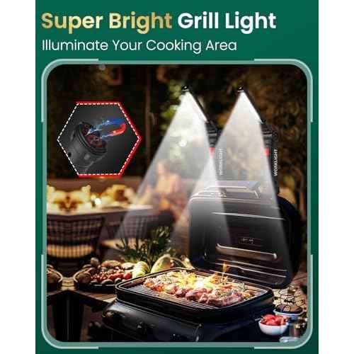 Coquimbo Christmas Stocking Stuffers White Elephant Gifts for Adults Men Him Dad, Rechargeable LED Work Light BBQ Grill Accessories Magnetic Flashlight, Mechanic Light Tools Mens Gifts (2 Pack Black)