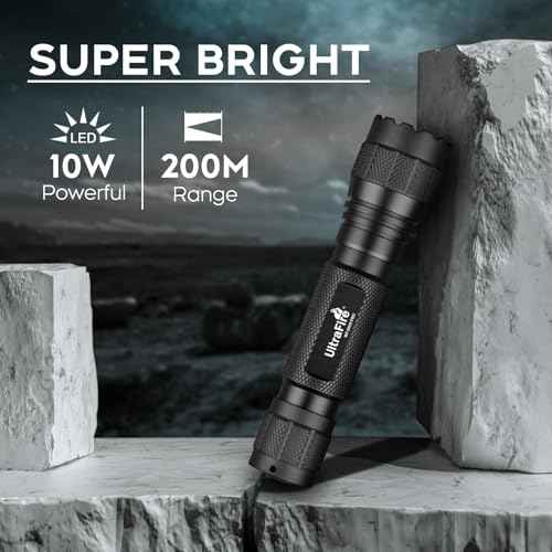ULTRAFIRE Red LED Flashlight, 10W Single Mode Red Light Flashlight for Night, High Power Small Red Night Light for Astronomy, Aviation, Hunting, Night Observation WF-501R PRO