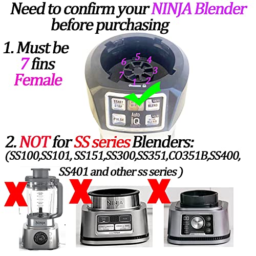 4inch 7Fins Male Blender Blade Replacement for Ninja Auto-iQ – ABTER