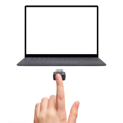 CAUNLA Fingerprint Security Device USB Fingerprint Reader for Window11/10 Hello with USB Connection 360Degree Detection
