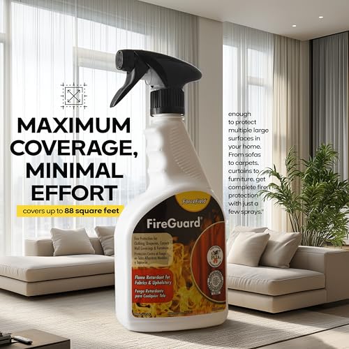 ForceField FireGuard Flame Retardant Spray 22 oz (650 ml) - Fireproof & Smoke-Resistant Fabric Protector