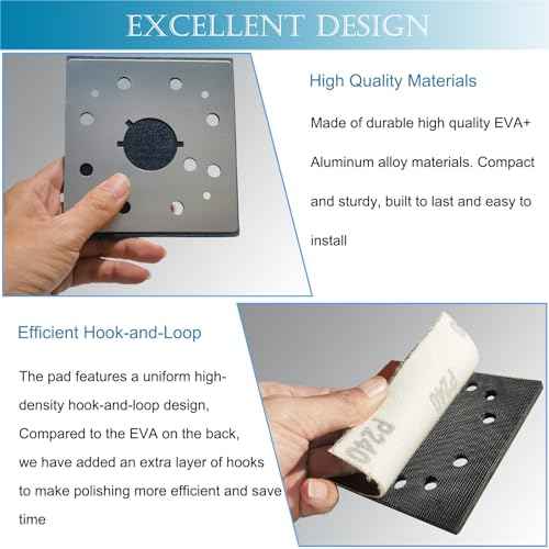 Upgrade Hook and Loop Replacement Sander Pad for DeWalt DW411 D26441 DW412 1/4 Sheet Sander - 151284-00 151284-00SV Sanding Backing Pad -1 Pack