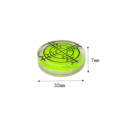 6 pcs Bubble Spirit Level, 32x7mm Circular Level Bubble for RV, Travel Trailer, Tripod, Phonograph, Turntable