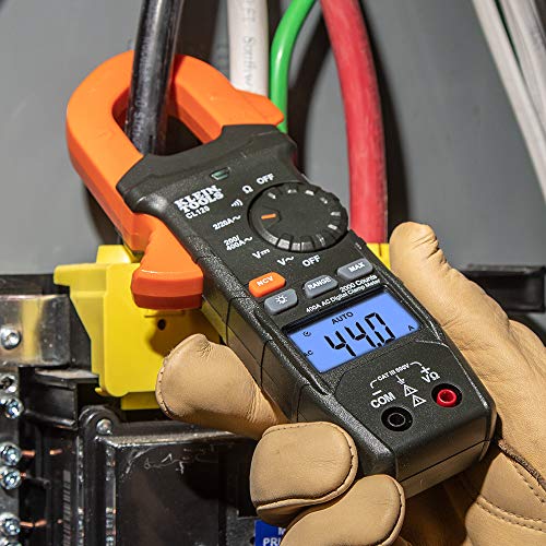 Klein Tools CL120 Digital Clamp Meter - Auto-Ranging 400A AC Electrical Testing Tool