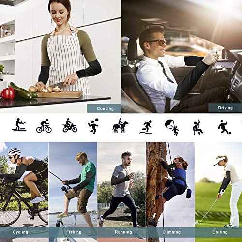 lovyoCoCo Arm Sleeves Arm Protectors Cut Heat Burn Resistant Sleeve,Anti Abrasion for Thin Skin and Bruising Garden Kitchen Farm