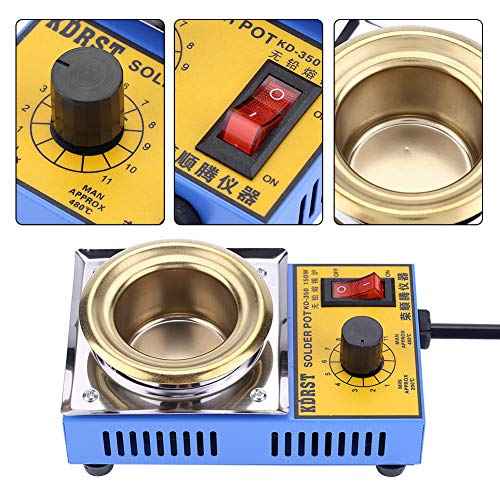 Solder Pot, 150W 110V, 50mm Soldering Bath Titanium Plate, Capacity 500g 200-450¡Æc, for Welding and Soldering Bath, Transformers