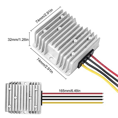 DC 36V/48V to 12V 20A Waterproof Buck Converter Power Supply Module for Golf Cart