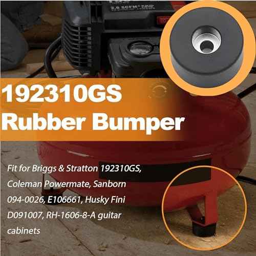 4 PCS 192310GS Air Compressor Isolator Pads, Replacement Rubber Isolator feet 094-0026, E106661, D091007 for Many Compressors Generators Pressure Washers Anti Vibration Foot Pad