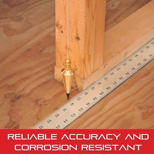 Solid Brass Plumb Bob, Construction, Stainless Steel Point,