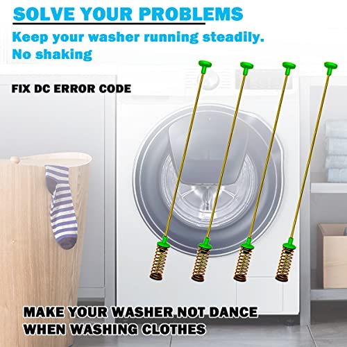 Samsung Washer Suspension Rod Kit 4 Pack - Upgraded Thick Springs DC97-16350S/U/T Compatible