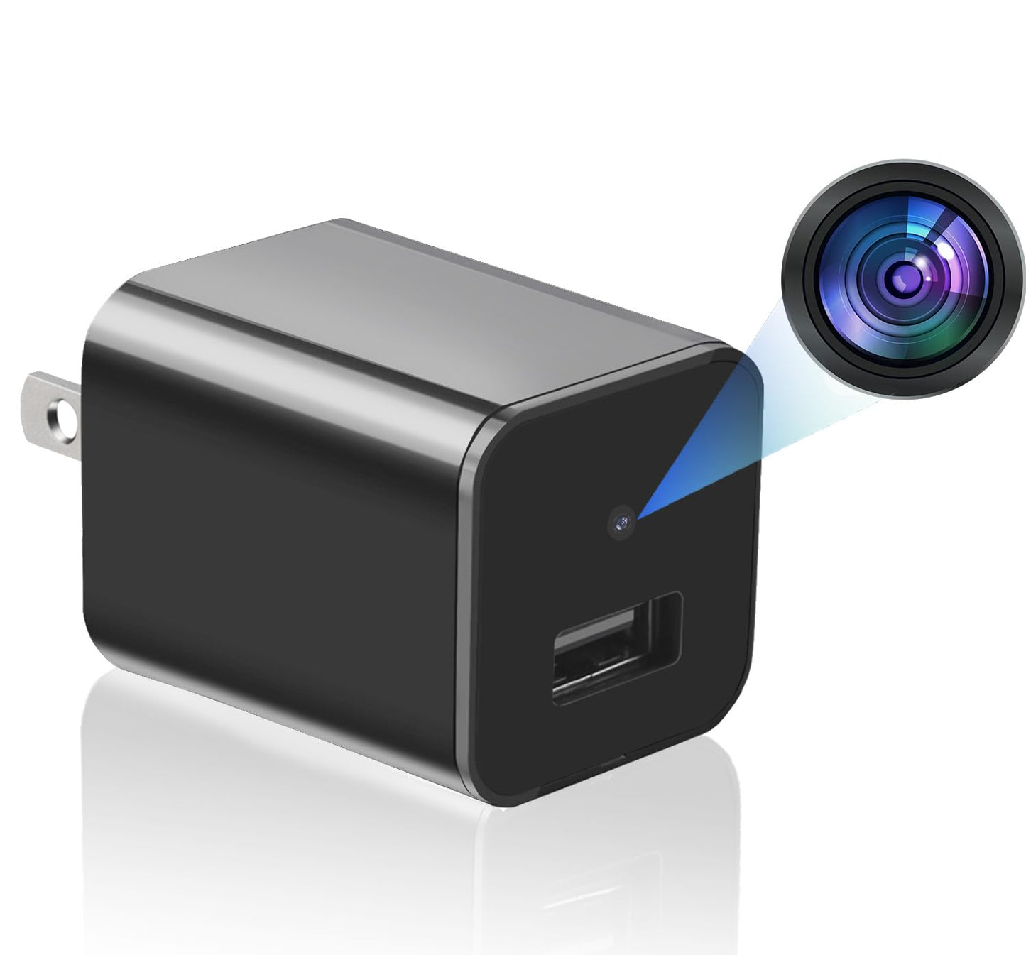 Hidden Camera 1080P WiFi Spy Camera - Spy Cam with Night Vision & Motion Detection, Wireless Indoor Security Camera for Pet/Baby/Nanny, USB Charger, App Live Feed, Smallest Smart for Home Monitoring