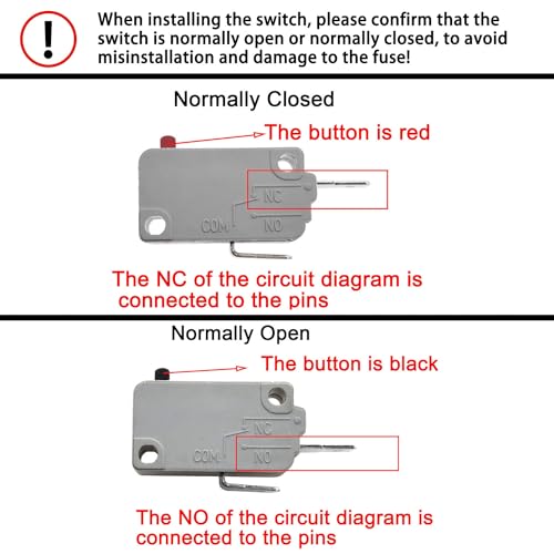 KW3A 16A 125/250V Microwave Door Interlock Switches - 2 NO + 1 NC (Yoiilnz)