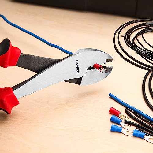 Electrician's Terminal Crimp Pliers with Cutter Wire Crimping Tools Electrical Pliers with TPR Handle Crimping and Cutting Tool for 10 to 22 AWG Terminals and Connectors