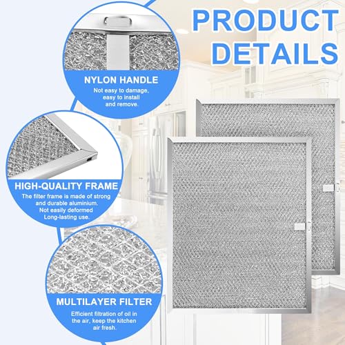TOMOON 2 Pack BPS1FA30 Allure Range Hood Filter 30" Compatible, 99010299/99010305