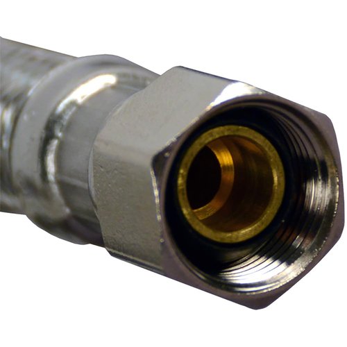 Flexible Braided Stainless Steel Water Supply Line 3/8" Comp x 3/8" Comp for Refrigerator, Dishwasher, Coffee Machine, water line – Durable & Leak-Resistant (36 inch (3/8" x 3/8"))