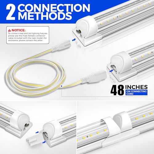 Barrina 2FT LED Shop Lights 20W 3000LM 5000K Daylight White, 2 Pack