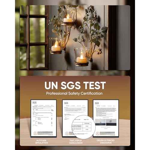 LED Candles, Tea Lights Candles Battery Operated Bulk, 24-Pack Long-Lasting 200 Hours Flameless Tealight Candles, Realistic Tea Lights for Halloween Christmas Wedding, 1.5'' D X 1.25'' H