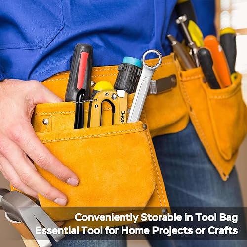 Yellow 4-in-1 Heavy Duty Staple Gun with 4000 Staples for Upholstery & DIY - YEAHOME