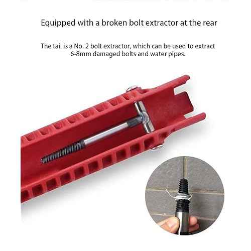 8 in 1 Multifunctional Sink Bathroom Wrench, Plumbing Installation Tool Household Water Pipe Faucet Washing Basin Corner Valve Sink Repair Removal Tool