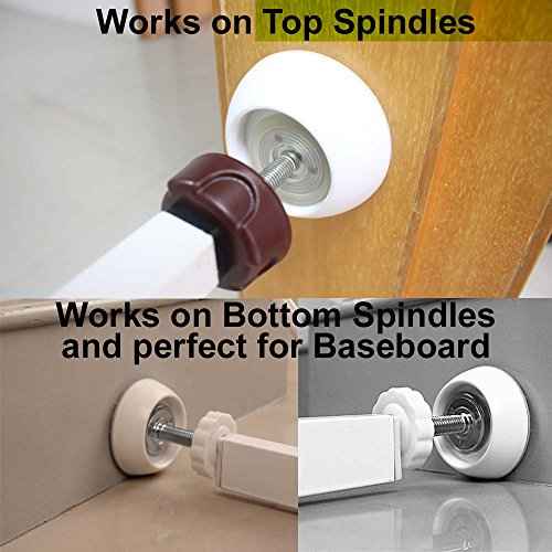 Vmaisi Baby Gate Wall Protector - Protect Walls from Pressure Mounted Pet Dog Gates, 4 Pack White