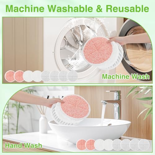 8 Pack Mop Pads Replacement for Bissell Spinwave 2124 Hard Floor Mop - Zeekech