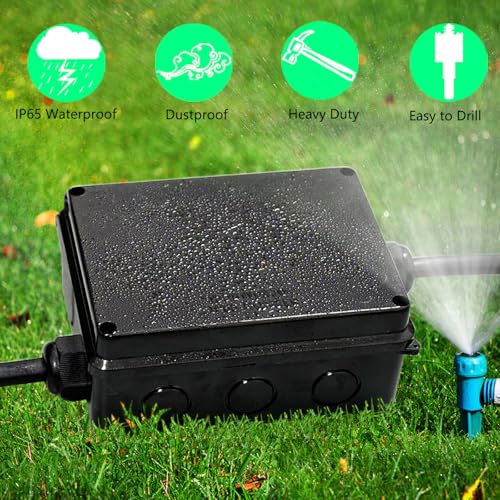 LuSumtly 5.9 x 4.3 x 2.8 Inch Waterproof Electrical Junction Box IP65 Black