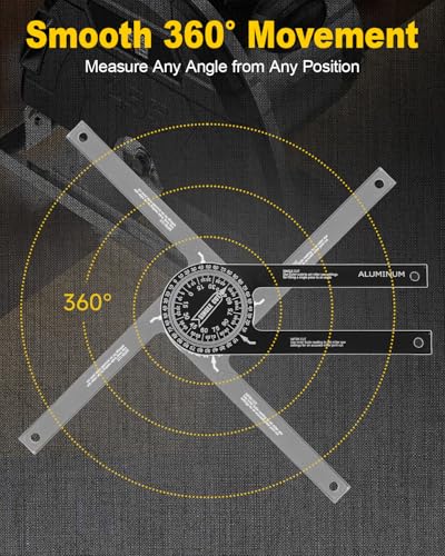 7.2-in CNC Aluminum Miter Saw Protractor Angle Finder | Anyongora