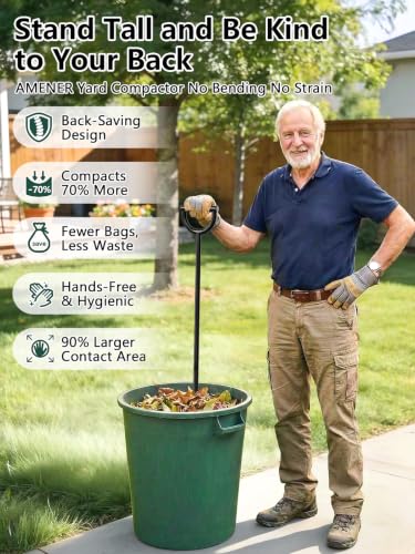 All-Metal Manual Trash Compactor for Kitchen Waste 28.74" x 7.48" Heavy Duty