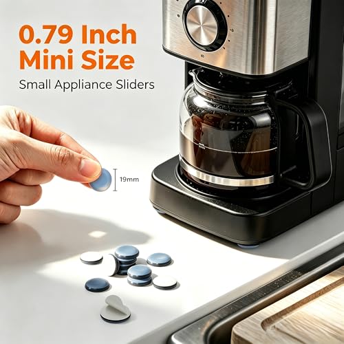 Animal-Gifts 24Pcs 19mm Grey Kitchen Appliance Sliders Self-Adhesive