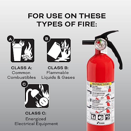 Kidde Kitchen & Home Fire Extinguisher Set - 711A, 2-Pack, Includes Kitchen Extinguisher - Home & Garden