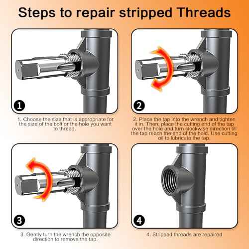 DECKRKAT 2-Piece 1/4" NPT Pipe Tap - High Carbon Steel Pipe Threading Tool, 18 Threads Per Inch Precision Internal Tap for Plumbers, Mechanics & DIY, with Protective Case.
