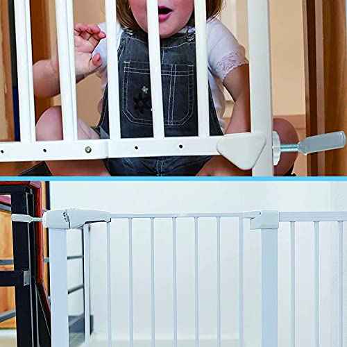 Baby Gate Banister Adapter Y-Spindle Rods - M8(8mm) for Pressure Mounted Baby and Pet Safety Stair Gates with Extra Long Wall Mounting Screws Rod & Bolts (Y-Grey-2 Pack)