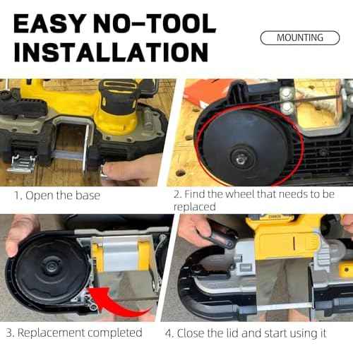 TonGass Bandsaw Rubber Tires Replacement Compatible with Dewalt DWM120, A02807, DCS374, DW328K, D28770K, D28770, Band Saw Tires for Dewalt Portaband Rubber Wheels - 2 Pack